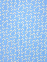 ALICE Skyblue printed silk 3 Fold necktie